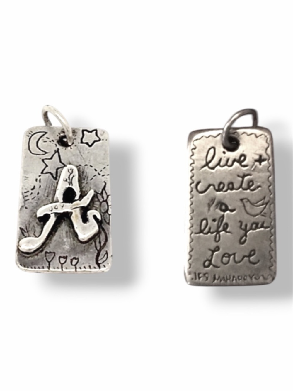 Jes MaHarry Sterling Silver Initial A Pendant  Live + create a life you love
